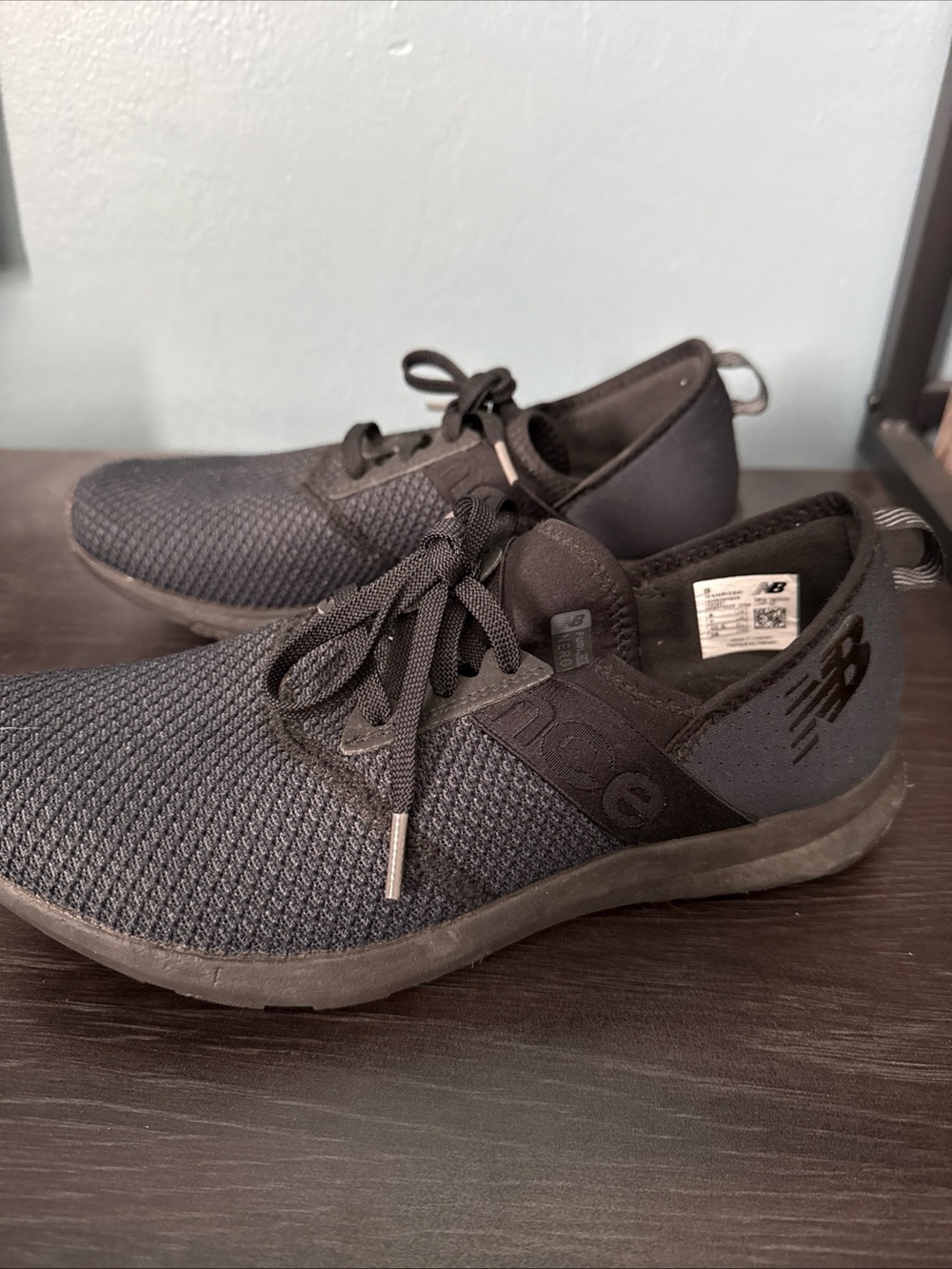 New Balance Women's Black Athletic Knit Sneakers